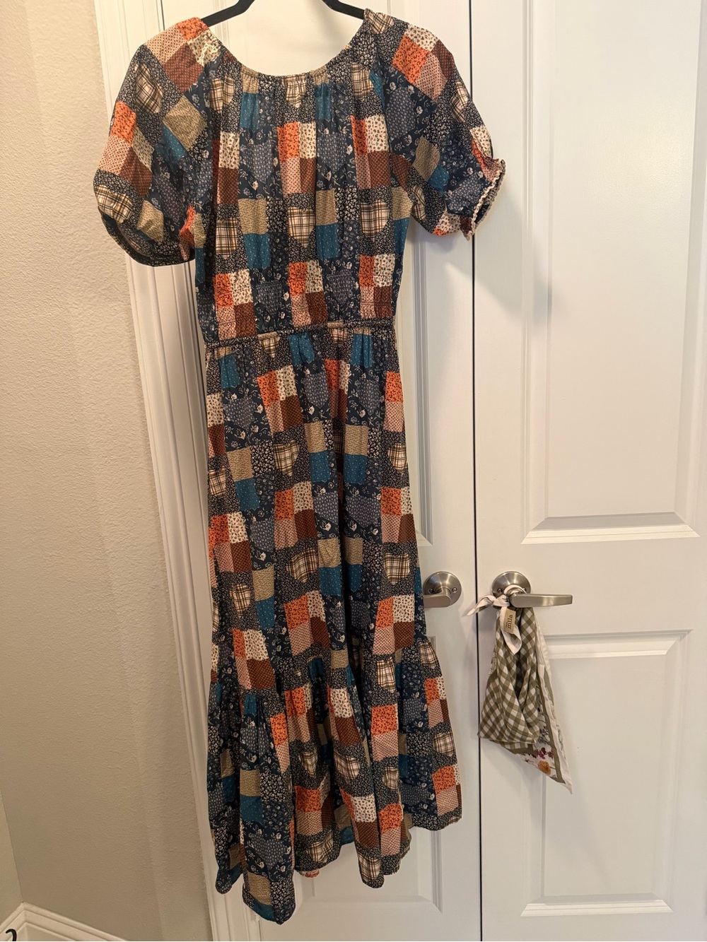 Christy Dawn Patchwork Brynne Maxi Dress in Blue, Cream, Pink - Picture 8 of 8